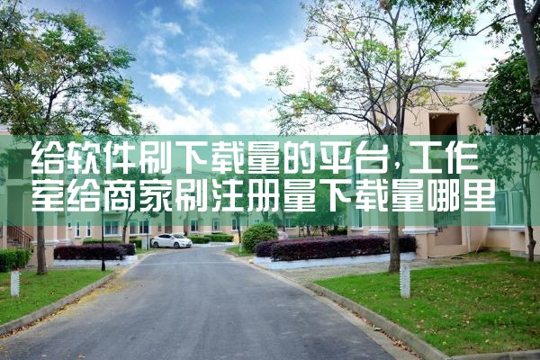 给软件刷下载量的平台