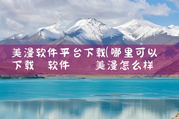 美漫软件平台下载