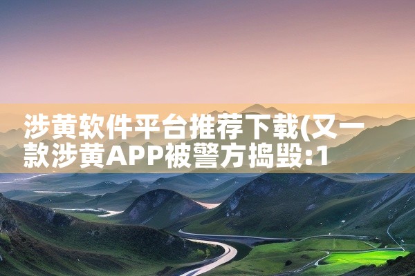 涉黄软件平台推荐下载